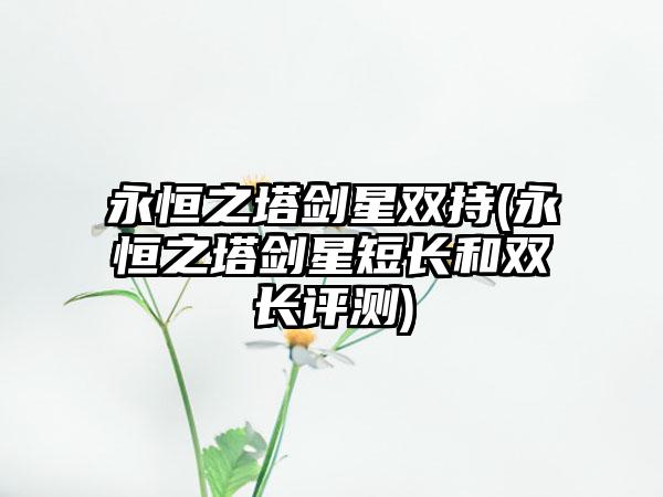 永恒之塔剑星双持(永恒之塔剑星短长和双长评测)