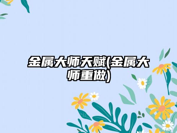 金属大师天赋(金属大师重做)