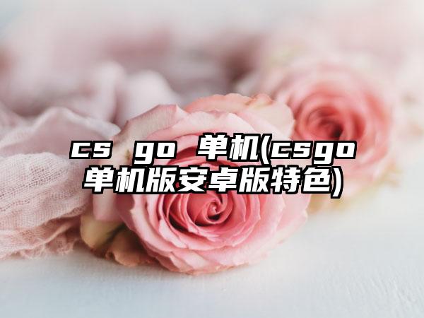 cs go 单机(csgo单机版安卓版特色)