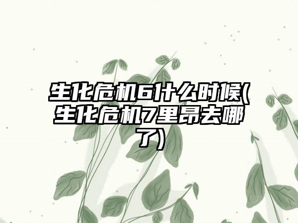 生化危机6什么时候(生化危机7里昂去哪了)