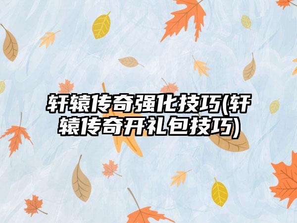 轩辕传奇强化技巧(轩辕传奇开礼包技巧)