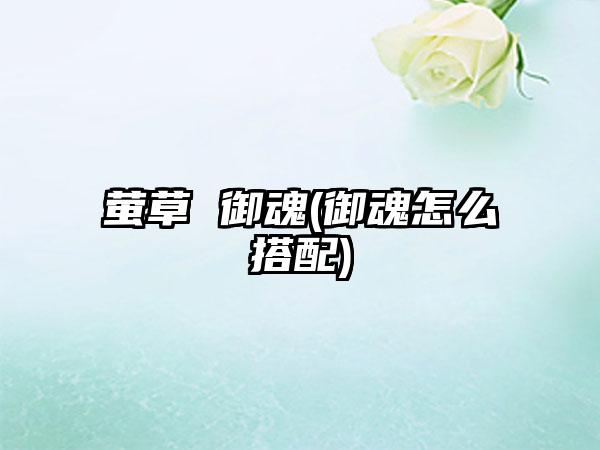 萤草 御魂(御魂怎么搭配)