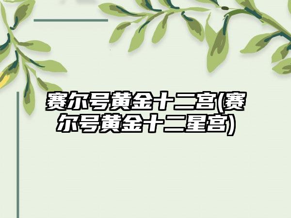 赛尔号黄金十二宫(赛尔号黄金十二星宫)