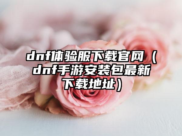 dnf体验服下载官网（dnf手游安装包最新下载地址）