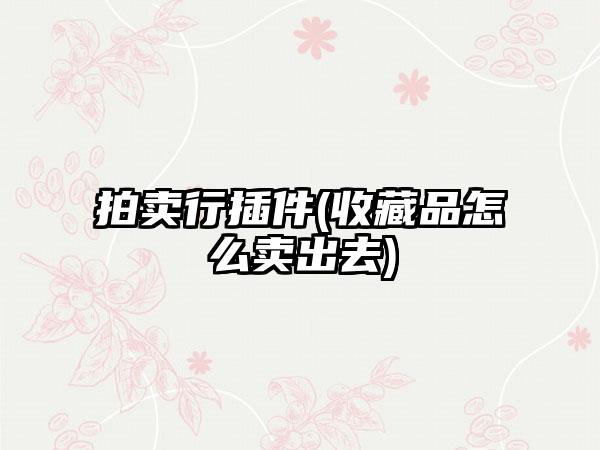 拍卖行插件(收藏品怎么卖出去)