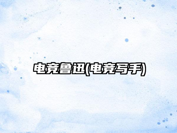 电竞鲁迅(电竞写手)