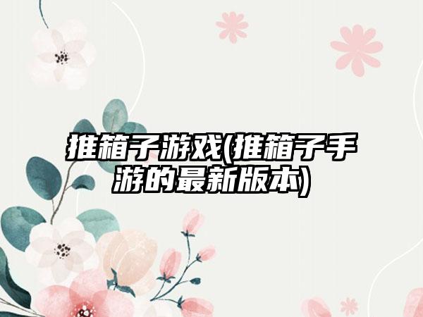 推箱子游戏(推箱子手游的最新版本)