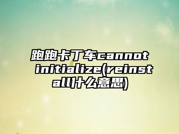 跑跑卡丁车cannot initialize(reinstall什么意思)