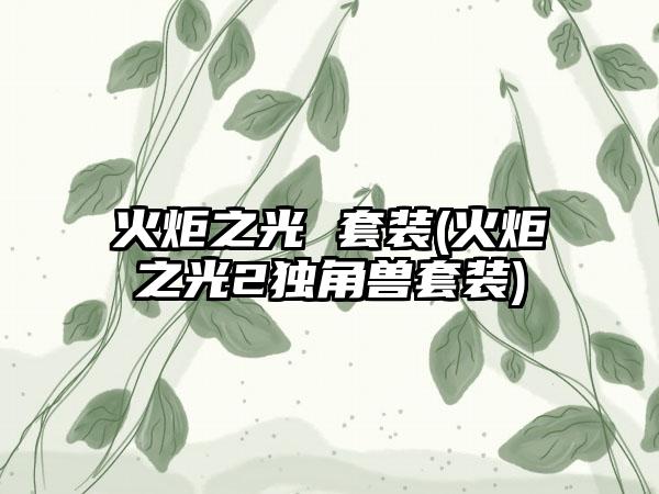 火炬之光 套装(火炬之光2独角兽套装)