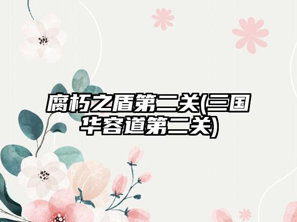 腐朽之盾第二关(三国华容道第二关)