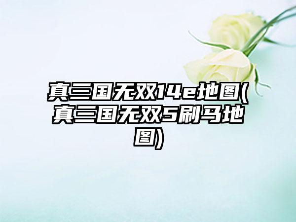 真三国无双14e地图(真三国无双5刷马地图)