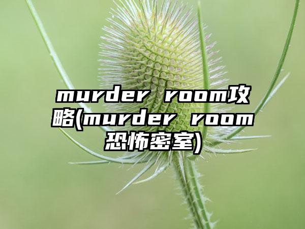 murder room攻略(murder room恐怖密室)