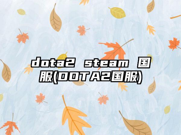 dota2 steam 国服(DOTA2国服)