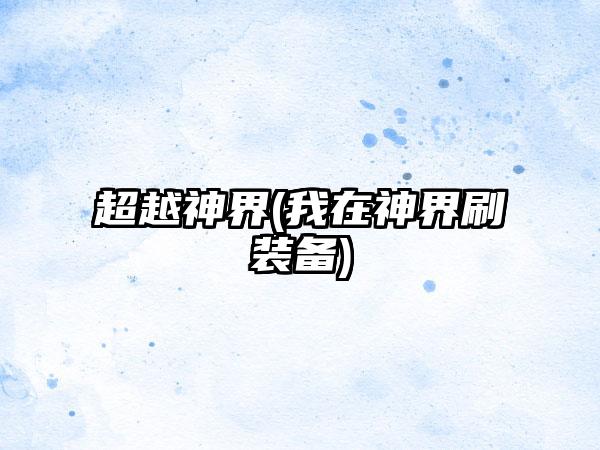 超越神界(我在神界刷装备)