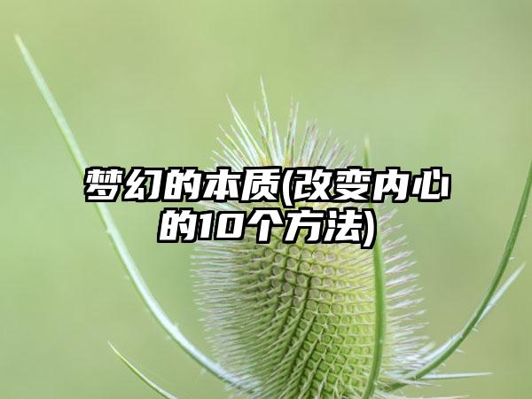 梦幻的本质(改变内心的10个方法)