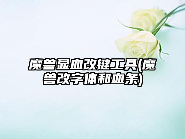 魔兽显血改键工具(魔兽改字体和血条)