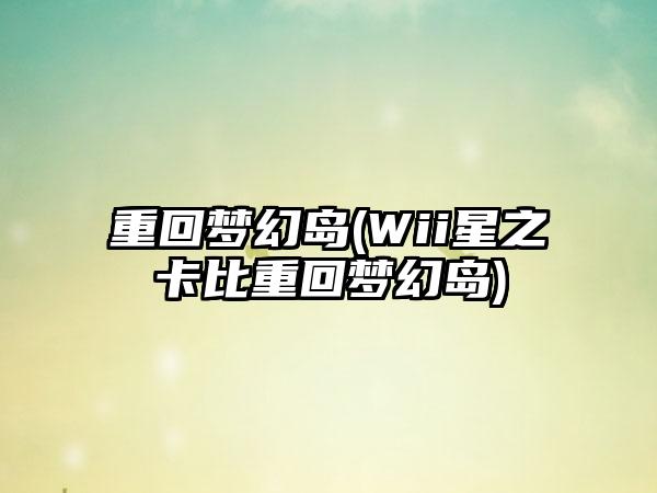 重回梦幻岛(Wii星之卡比重回梦幻岛)