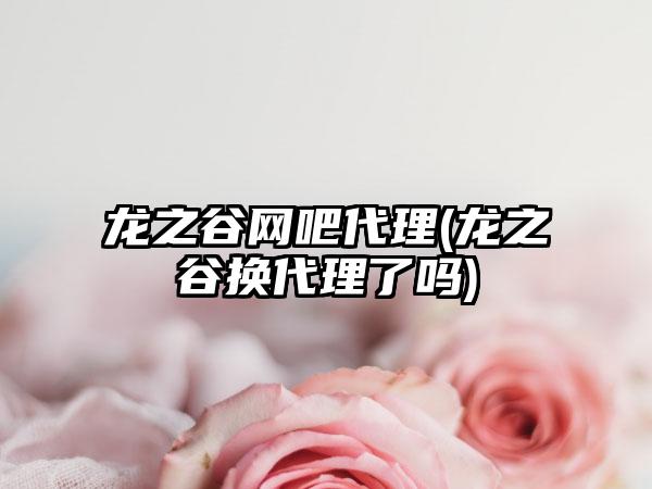龙之谷网吧代理(龙之谷换代理了吗)