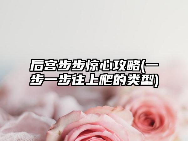 后宫步步惊心攻略(一步一步往上爬的类型)
