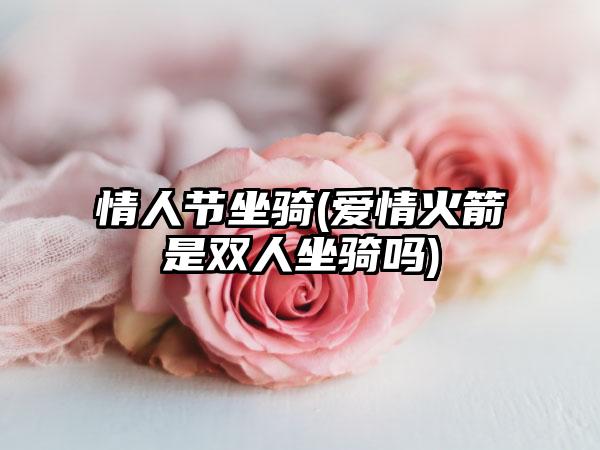 情人节坐骑(爱情火箭是双人坐骑吗)
