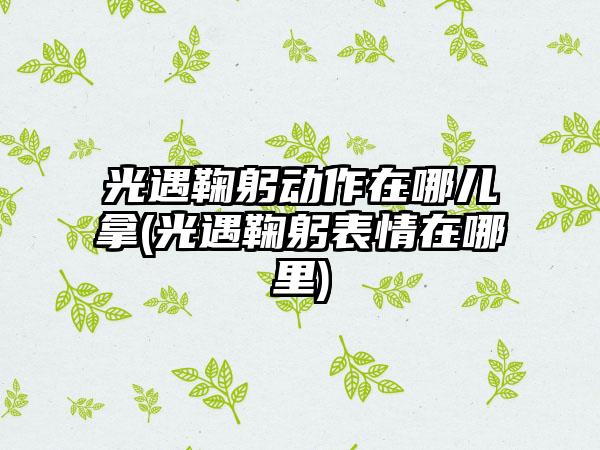 光遇鞠躬动作在哪儿拿(光遇鞠躬表情在哪里)