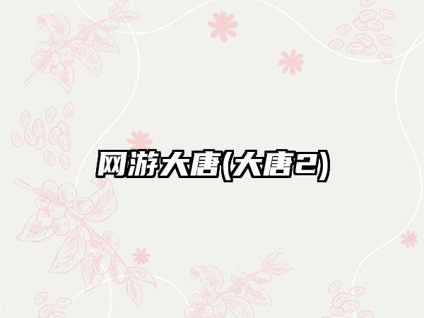 网游大唐(大唐2)