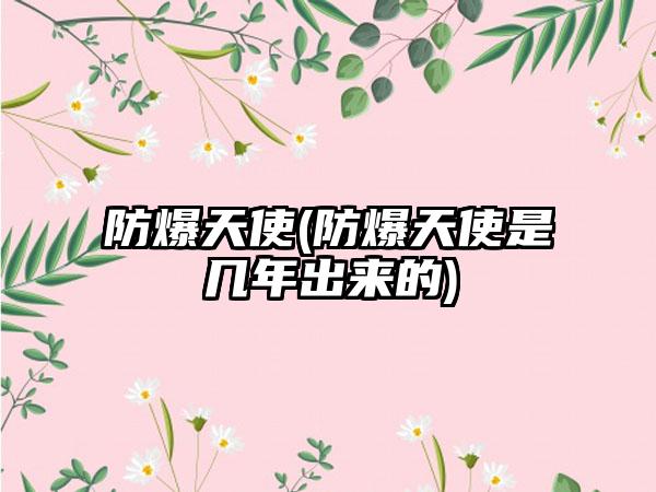 防爆天使(防爆天使是几年出来的)