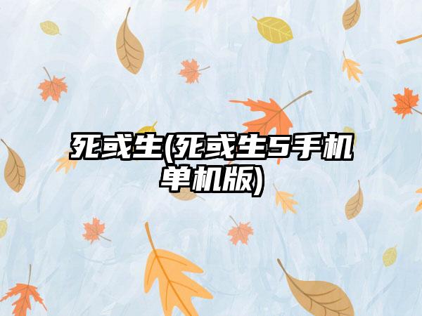 死或生(死或生5手机单机版)