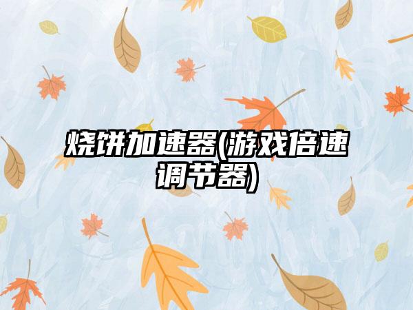 烧饼加速器(游戏倍速调节器)