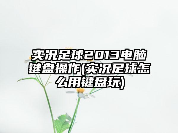 实况足球2013电脑键盘操作(实况足球怎么用键盘玩)