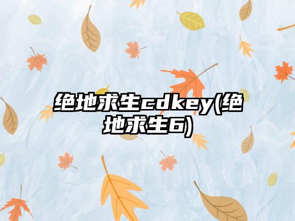 绝地求生cdkey(绝地求生6)