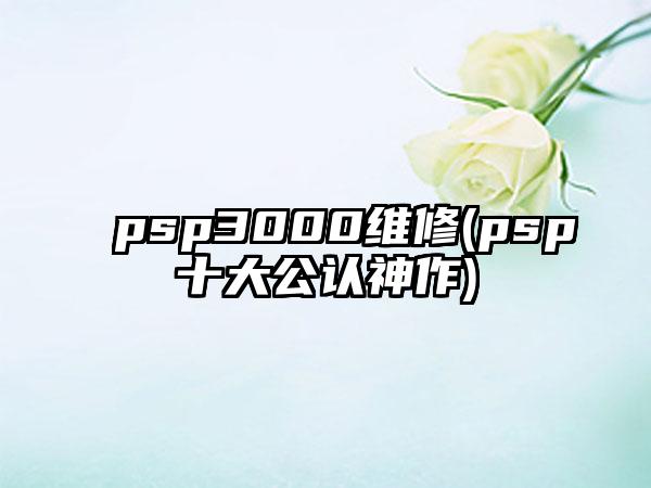 psp3000维修(psp十大公认神作)