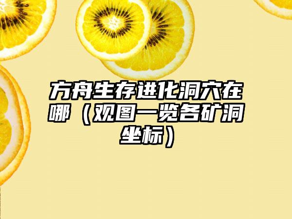 方舟生存进化洞穴在哪（观图一览各矿洞坐标）