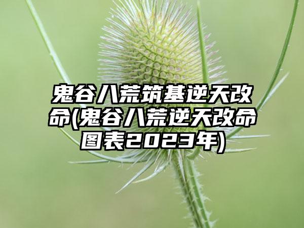 鬼谷八荒筑基逆天改命(鬼谷八荒逆天改命图表2023年)