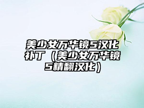 美少女万华镜5汉化补丁（美少女万华镜5精翻汉化）