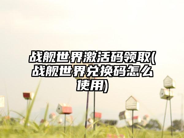 战舰世界激活码领取(战舰世界兑换码怎么使用)
