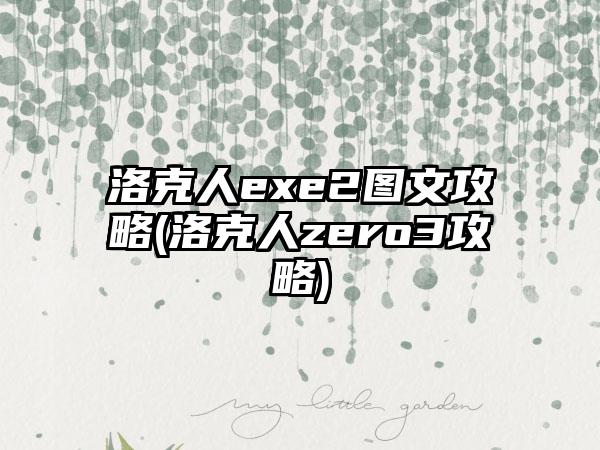 洛克人exe2图文攻略(洛克人zero3攻略)