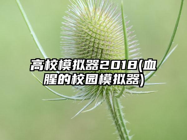 高校模拟器2018(血腥的校园模拟器)