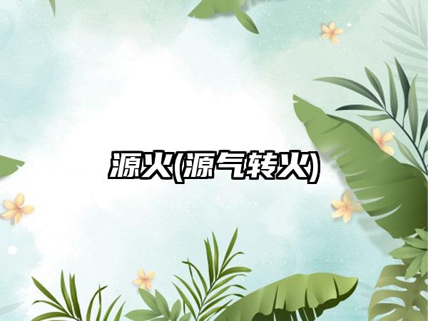 源火(源气转火)