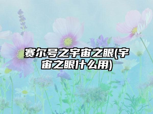 赛尔号之宇宙之眼(宇宙之眼什么用)