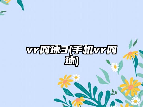 vr网球3(手机vr网球)