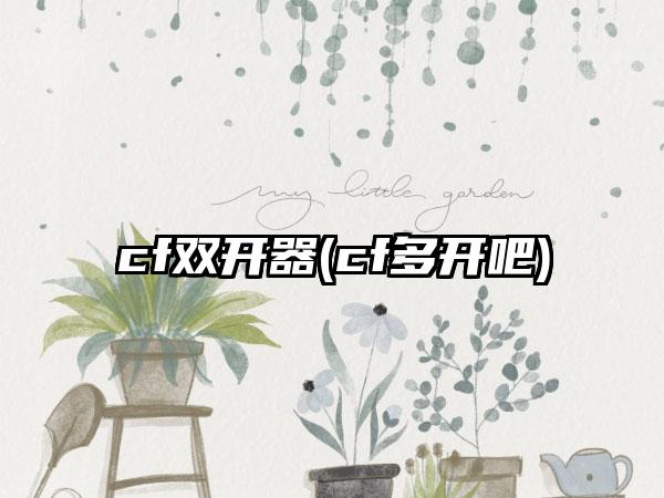 cf双开器(cf多开吧)