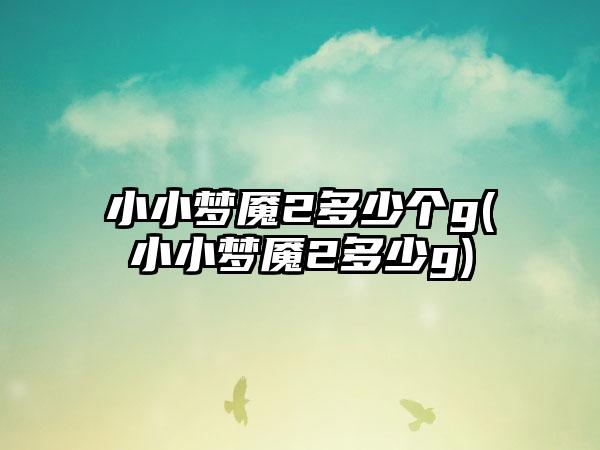 小小梦魇2多少个g(小小梦魇2多少g)