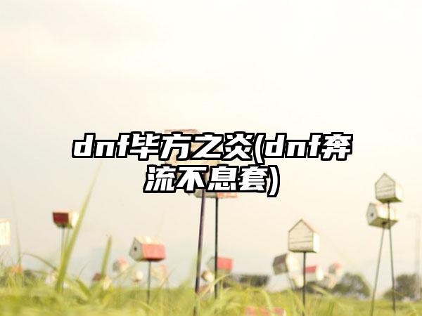 dnf毕方之炎(dnf奔流不息套)
