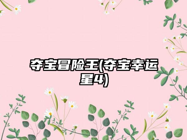 夺宝冒险王(夺宝幸运星4)