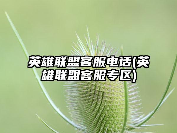 英雄联盟客服电话(英雄联盟客服专区)