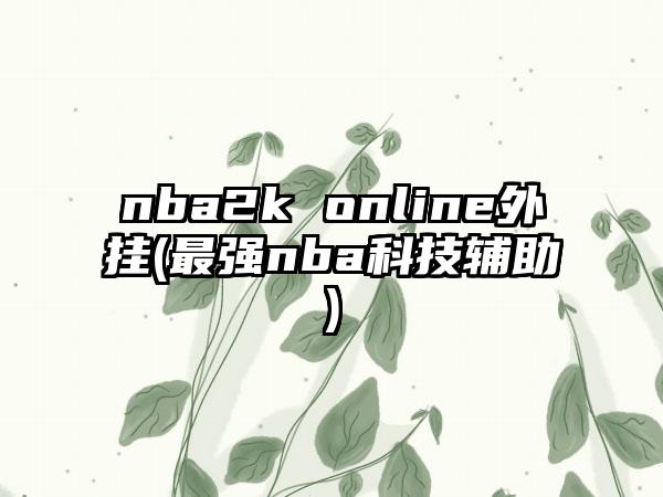 nba2k online外挂(最强nba科技辅助)