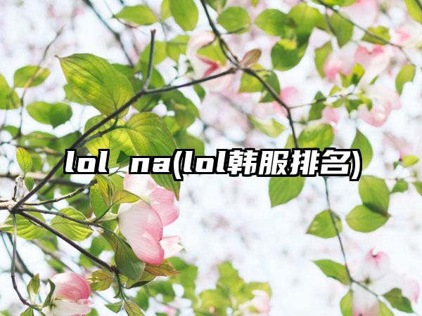 lol na(lol韩服排名)
