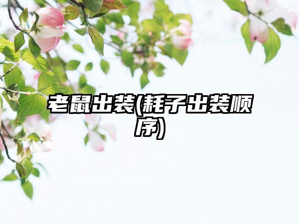 老鼠出装(耗子出装顺序)