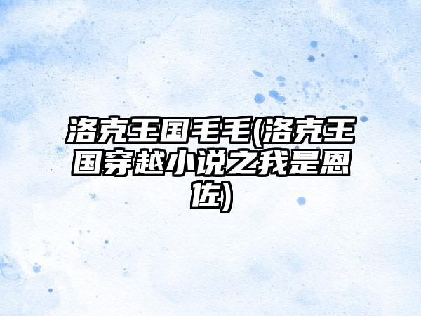 洛克王国毛毛(洛克王国穿越小说之我是恩佐)